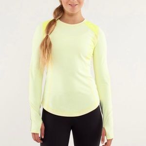 Lululemon Ice queen yellow tech shirt